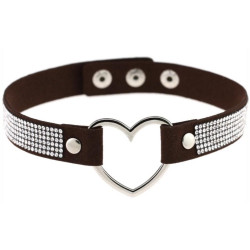 Joy Jewels Ras de cou Heart Strass Noir